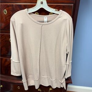 SPANX Long Sleeve Beige Top